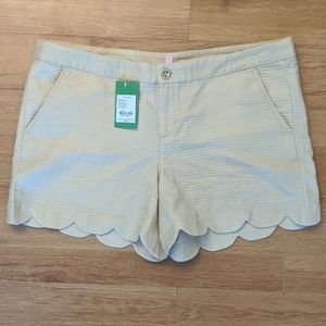 NWT Lily Pulitzer Yellow Gold Scallop Short 16